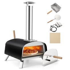 Costway 18 Inch Portable Multi-Fuel Tabletop Pizza Oven