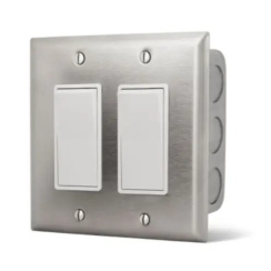 Schwank Simple On/Off Dual Flush Mount Control Switches for Electric Heaters