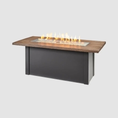 Outdoor Greatroom Company 62 Inch Havenwood Rectangular Gas Fire Pit Table