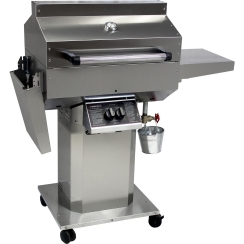 Phoenix Grills 26 Inch Riveted Series Gas Smoker Grill on Portable Column Base