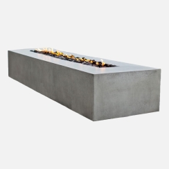 Fire By Design 96 Inch Linear Brass Burner Gas Fire Pit - Battery Ignition