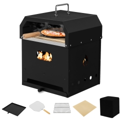 Costway 14 Inch 4-in-1 Portable Multi-Fuel Pizza Oven