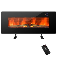 Costway 42 Inch Wall Mount or Freestanding Linear Electric Fireplace