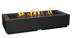 American Fyre Designs 72 Inch Louvre Long Linear Gas Fire Pit - Flame Sense Manual Ignition