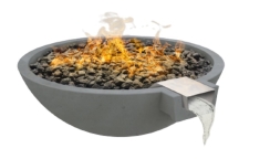 Fire By Design 39 Inch Wok Brass Burner Gas Fire and Water Bowl - Match Light