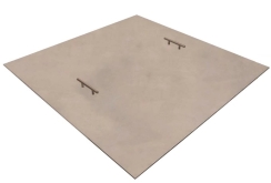 Warming Trends 50 Inch Square Brushed Aluminum Fire Pit Lid