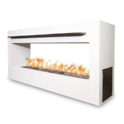 The Outdoor Plus RTF 96 Inch Williams Outdoor See Thru Scupper Gas Fireplace - Flame Sense Match Lit