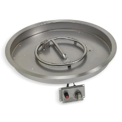 TessaRai 19 Inch Round Drop-in Pan and 13 Inch Burner with CSA Push Button Ignition