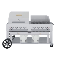Crown Verity 72 Inch Club Series Roll-Dome and Windguard Package Mobile Propane Grill