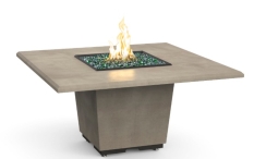 American Fyre Designs 60 Inch Cosmopolitan Square Dining Gas Firetable - Electronic Ignition