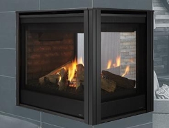 Majestic Peninsula Fireplace End Panel - Black - For Pearl II Direct Vent Fireplaces