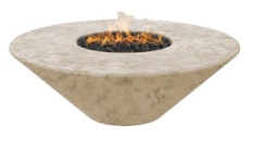 Fire By Design 48 Inch Oblique Round Gas Fire Pit - 120V Electronic Ignition