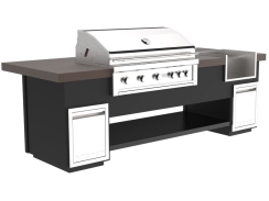 Videl 108 Inch Maestro Kitchen Island with 42 Inch Gran Fuego Grill and Margarita Center