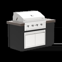 Videl 60 Inch Alta Outdoor Kitchen Island with 36-Inch Gran Fuego 4-Burner Grill