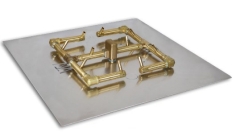 Warming Trends Push Button CROSSFIRE Burner Kit for Square Keystone Stonegate Paver Fire Pits
