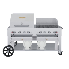 Crown Verity 60 Inch Club Series Roll-Dome and Windguard Package Mobile Propane Grill