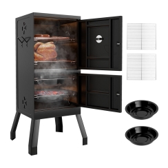 Costway 40 Inch 2-Tier Verticle Charcoal Smoker Cabinet
