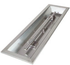 Athena Fire Products 36 Inch Drop-In Linear Gas Fire Pit Burner and Pan