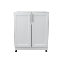 Blue Sky 30 Inch Two-Door White Shaker Outdoor Kitchen Cabinet for Sink