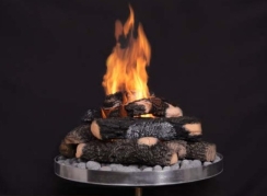 Warming Trends 48 Inch Charred Gas Fire Pit Log Set