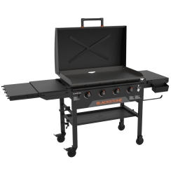 Blackstone 36 Inch Dual Side Shelf Propane Griddle with Hood and Omnivore Technology