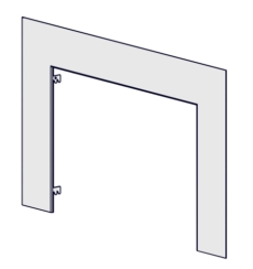Napoleon 3-Sided Black Faceplate for Rosedale 3 Gas Fireplace Inserts