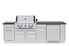 Broil King 9 Foot Imperial S 590iF Outdoor BBQ Gas Grill Island with Fridge