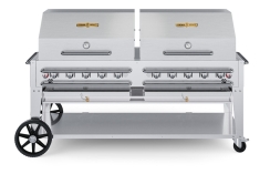 Crown Verity 60 Inch Mobile Rental Double Roll-Dome Propane Grill