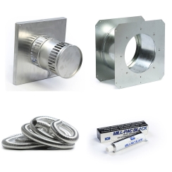 Kingsman ZDVHSK Round Horizontal Chimney Vent Termination Starter Kit