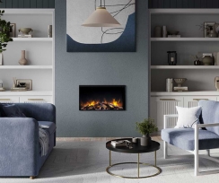 Flamerite Fires 30 Inch E-FX 750S Slim Line Traditional Built in Electric Fireplace