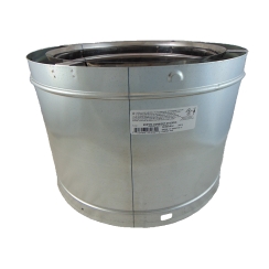 Empire 14 Inch Diameter Wood Burning Venting Pipe - 18 Inch Length