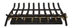 Warming Trends 42 Inch Tree-Style CROSSFIRE Outdoor Gas Fireplace Burner - Platinum 24V Ignition
