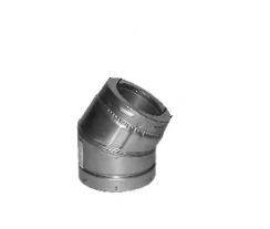 Selkirk 4 Inch Diameter HT Stainless Steel All Fuel Chimney 45 Degree Elbow - Set of Two