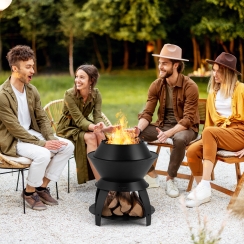 Costway 20 Inch Combination Smokeless Woodburning Fire Pit