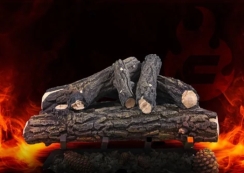 Formation Creation 24 Inch Country Oak Deluxe Gas Fire Pit Log Set