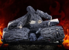 Formation Creation 24 Inch Blazed Oak Weathered Gas Log Set with Burner - Millivolt