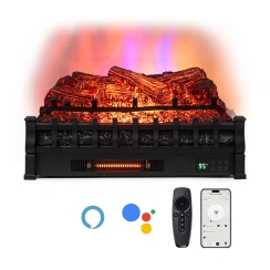 Costway 26 Inch WiFi Control Quartz Element Electric Fireplace Heater