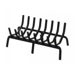 Pilgrim 28 1/2 Inch Eight Bar Rectangular Steel Fireplace Grate with Center Leg