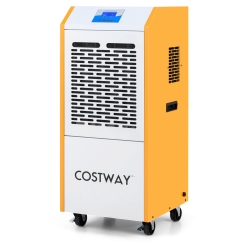 Costway 38 Inch Commercial Dehumidifier with Pump and Hose - 290 PPD