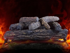 Formation Creation 30 Inch Country Oak Gas Fire Pit Log Set