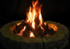 Formation Creation 30 Inch Country Oak Deluxe Gas Fire Pit Log Set