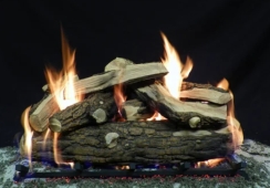 Formation Creation 30 Inch Country Split Gas Log Set with Remote Burner - Millivolt