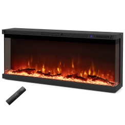 Costway 40 Inch Bay Front Linear Electric Fireplace