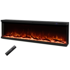 Costway 60 Inch Bay Front Linear Electric Fireplace