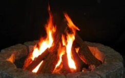 Formation Creation 36 Inch Country Oak Deluxe Gas Fire Pit Log Set