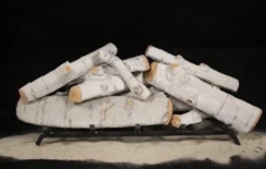 Formation Creation 36 Inch Sierra Birch See-Thru Gas Log Set with Burner - Safety Pilot