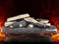 Formation Creation 36 Inch Country Split See-Thru Gas Log Set with Burner