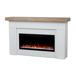 Real Flame 64 Inch Cravenhall Landscape Smart Electric Fireplace with Mantel