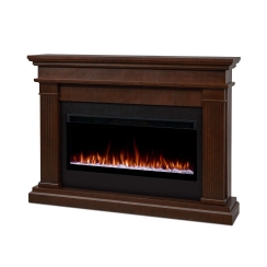 Real Flame 59 Inch Beau Landscape Smart Electric Fireplace with Mantel