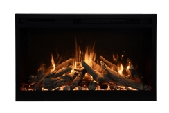Amantii 30 Inch Fire & Ice RusticStone Smart Built-In Electric Fireplace